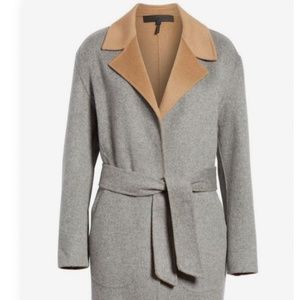Elegant Gray and Tan Women's Coat